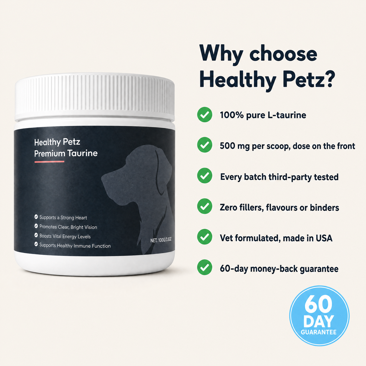 Healthy Petz Premium Taurine